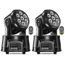 U King Moving Head Light RGBW Stage Lighting DJ Lights 7 x 10W LED Beam Spotligh