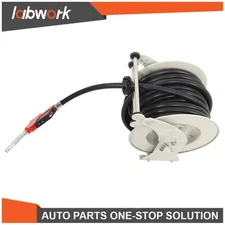 Labwork Diesel Hose Retractable Reel 3/4"x66' Fuel Hose Reel With Refueling Gun