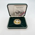 2000 California Sesquicentennial 1oz .999 Silver PROOF Medalion Gold Nugget COA