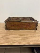 Pepsi Cola Wooden Wood Crate Carrier Case 24 Bottle Vintage Soda Collectible