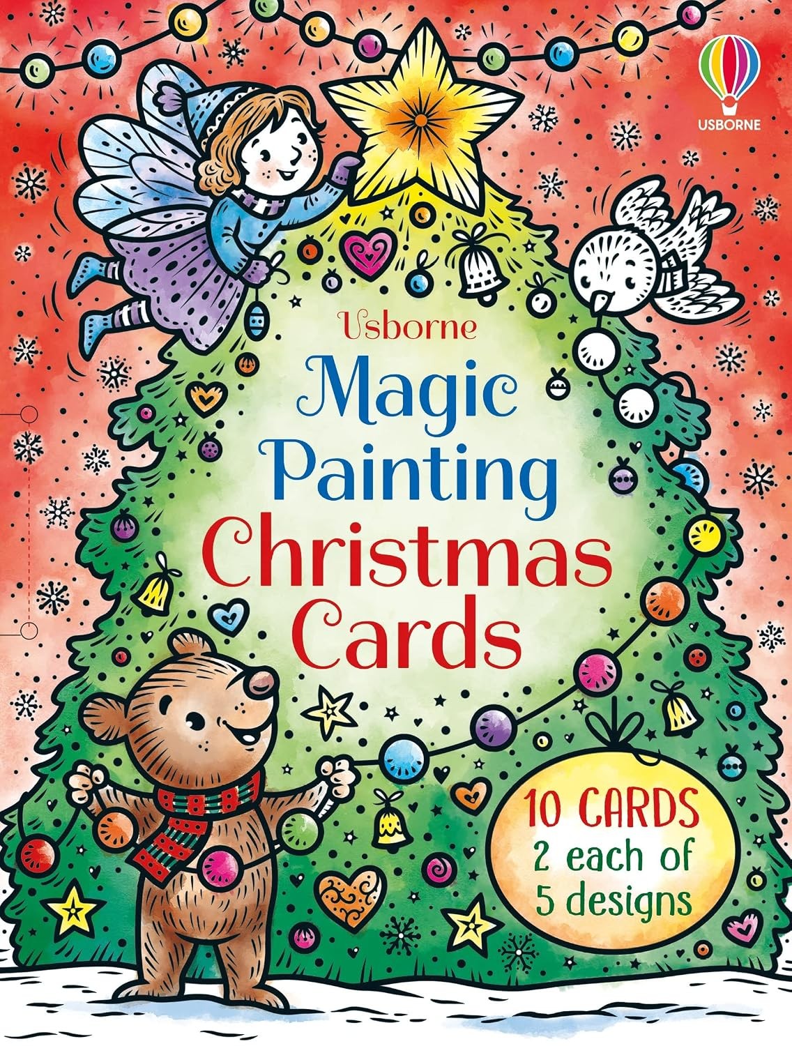 Usborne Magic Painting Christmas Cards Abigail Wheatley Kids Activity Book - Image 2