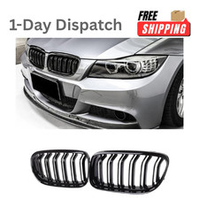Bmw E90 E91 Lci Front Kidney Grille 2009-2011 Gloss Black Double Slat