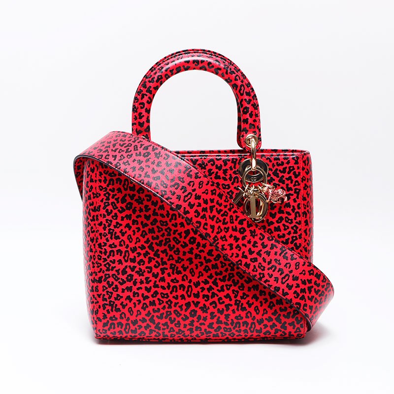 Authentic Christian Dior Leopard Pattern 2way Lad… - image 1