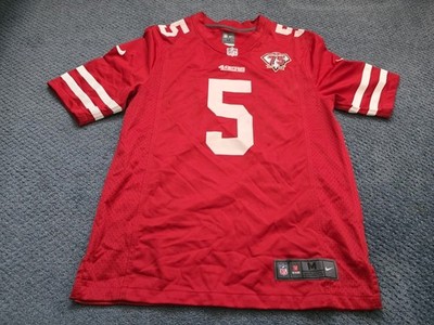 San Francisco 49ers Trey Lance White 75th Anniversary Player Nike Jersey Sz M