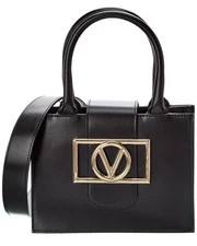 Valentino By Mario Valentino Aimee Super V Leather Tote Women's Black