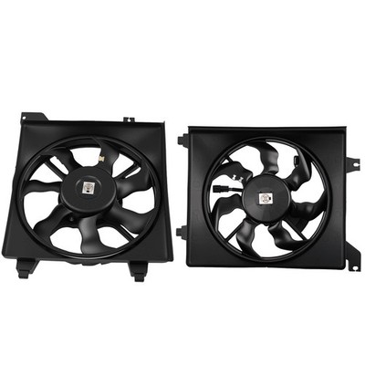 Pair Radiator Cooling Fan Assembly for Hyundai Accent 1.6L 06-11 620489 611080