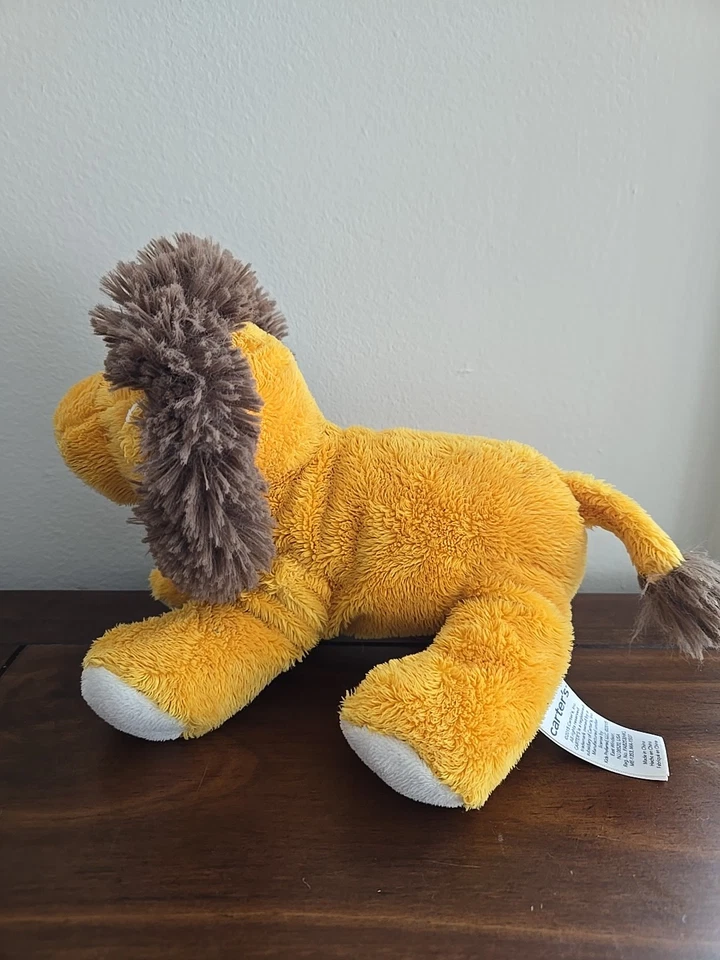 Carters Golden Lion Plush Yellow Brown Stuffed Animal Baby Toy 15090 Retired 10" - Image 2 of 4