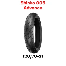 New Shinko 005 Advance Motorcycle Tire Front 120/70-21" 120 70 21