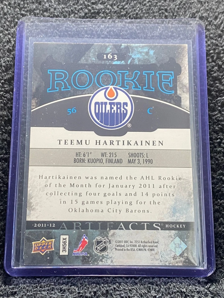 2011-12 Artifacts - Rookie - #163 Teemu Hartikainen *810/999* - Image 2 of 2