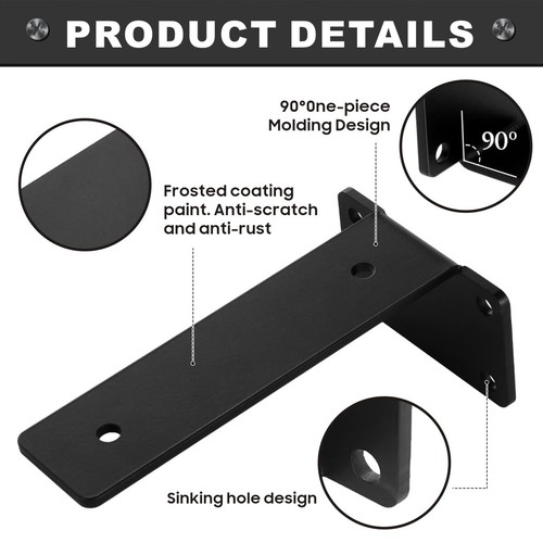 2/4/6 Rustic Shelf Brackets Scaffold Board Industrial Solid Steel Heavy Duty New - Picture 3 of 22