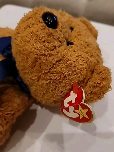 Ty Beanie Buddy Groovy großer Teddybär 15 Zoll Plüsch 1999 Etikett grün rosa pastell - Bild 5 von 11