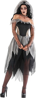 Women`s Zombie Bride Costume S - 3XL Undead Graveyard Corpse Ghost