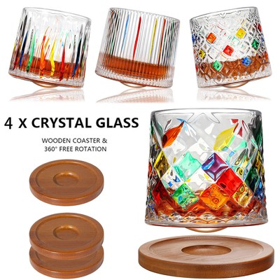 Whiskygläser 4-Teiliges Whiskeygläser Set Whiskyset Whiskey Gläser Geschenk Set