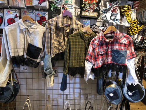 Camisas de franela recortada recicladas de colección - colores mixtos al azar - Imagen 4 de 7