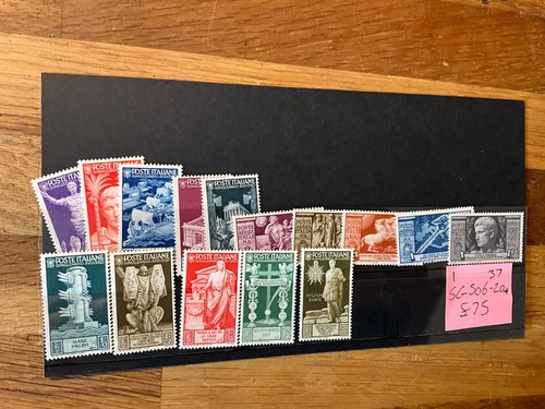ITALY 1936 Birth Bimillenary of Augustus, Full Set SG 506-520 MH CV £200 -125