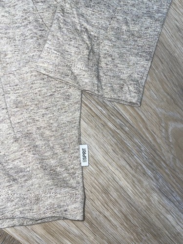 Esprit Mens Long Sleever Grandad Top Size S Regular Fit Light Beige RRP £29 - Picture 2 of 4