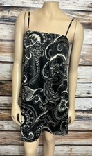 Express Black White Mini Dress size Small Spaghetti Strap Unlined