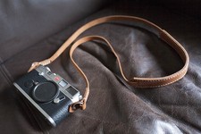Handmade Real Leather Camera strap Neck strap for film EVIL camera 01-104 Brown