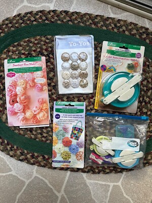 Clover Sweetheart Rose Maker - Yo Yo Maker - Various Size Pom Pom Maker - Yo Yos