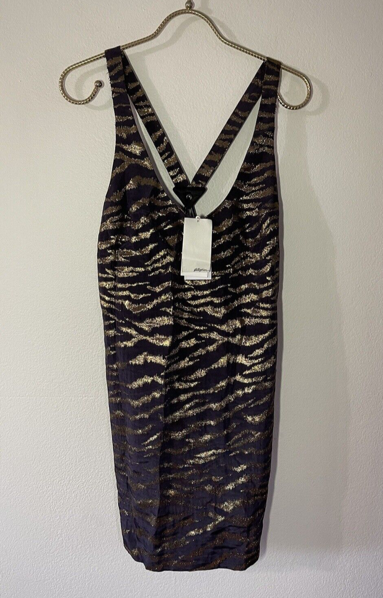 NWT 3.1 Phillip Lim Suspender Dress Raisin Purple Metallic NWT 3.1 Phillip Lim Suspender Dress Raisin Purple Metallic