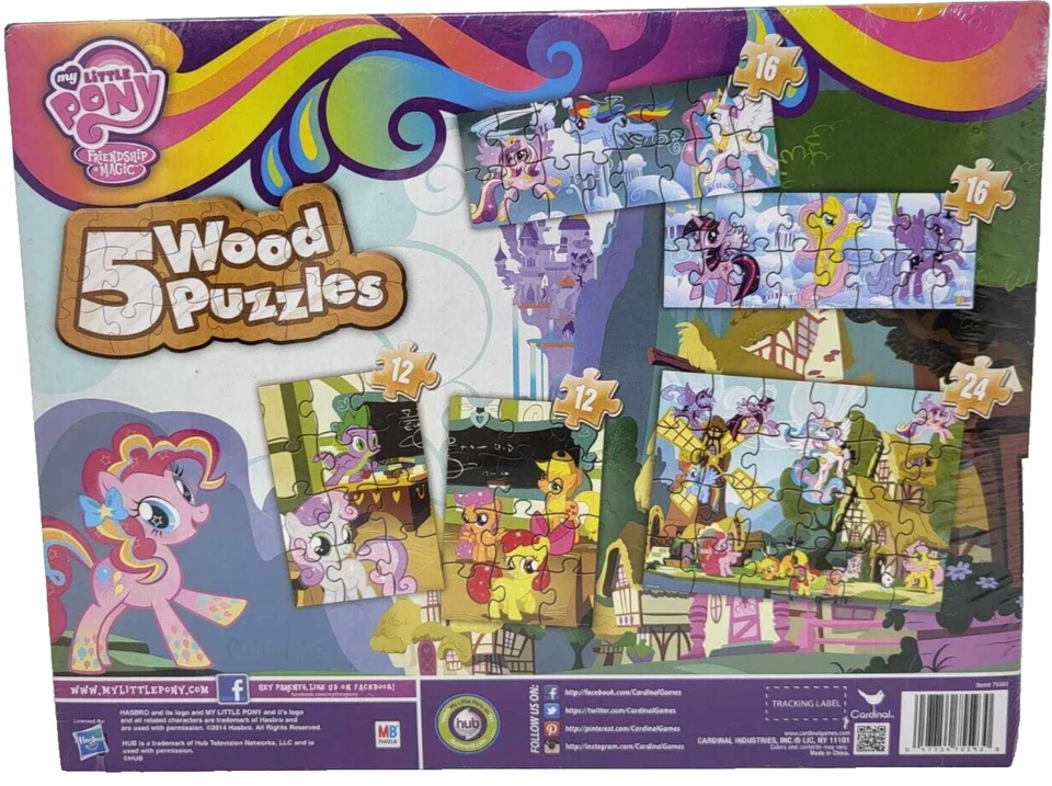 My Little Pony 木制拼图 (5 包 ) * 储物盒 * * 轻度损坏盒 * — 第 2/2 张图片