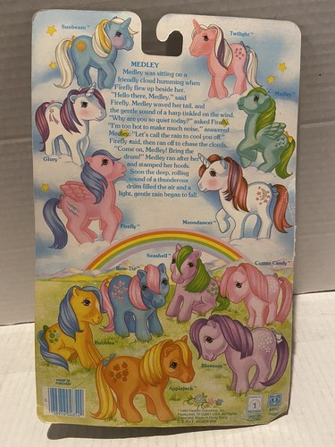 My Little Pony G1 Pegasus MEDLEY Hasbro 1983 NRFB 1/3 ungeklebt Rarität - Bild 12 von 19