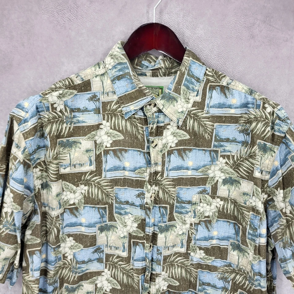 Panama Jack Hawaiian Shirt Mens XL Button Up Short Sleeve Palm Trees Beach - Image 3 of 4