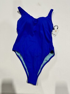 Shade & Shore Women's Vacay Light Lift Scoop Blue One Piece 34C
