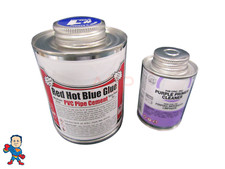 PVC Kit Red Hot Blue Glue 16oz and Purple Primer 4oz Hot Tub Spa Video