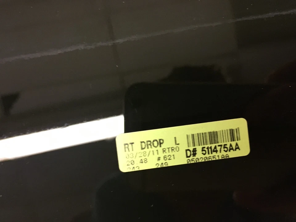 08-16 Caravan Chrysler Town Country Rear Left Power Sliding Door Glass LH OEM - Изображение 2 из 4