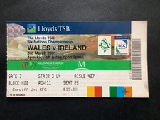 2001 WALES v IRELAND ticket 