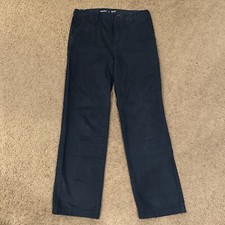 Old Navy Boys Straight Built-In Flex Chino Pants Size 14 Blue Leg Adjust. Waist