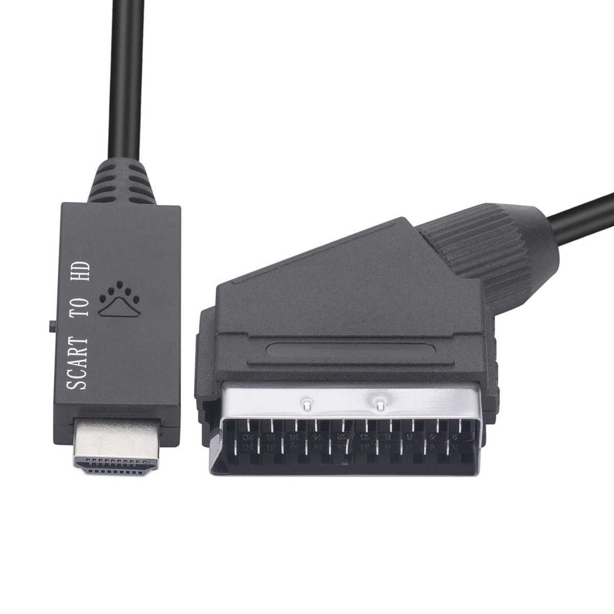 Scart To HDMI-Compatible Converter HD Video Adapter Cable 1080P