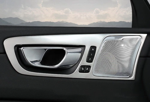 For Volvo XC60 2018-2021 Silver Titanium Inner Door Handle Bowl Cover Trim - Foto 6 di 10