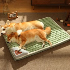 Large Dogs Mat Warm Winter Dog Mat Bed Luxury Pad Thickened Cat Bed with Pillow