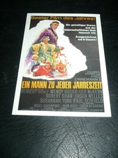 THE MAN FOR ALL SEASONS, film card [Robert Shaw, Paul Scofield, Orson Welles]