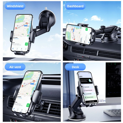 Car Phone Holder - Upgraded 360° Rotatable for Dashboard, Windshield & Air Vent - Picture 2 of 12
