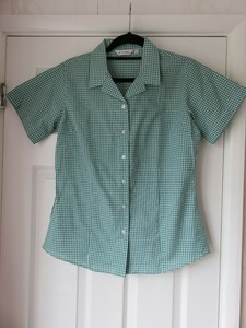 gingham school blouse