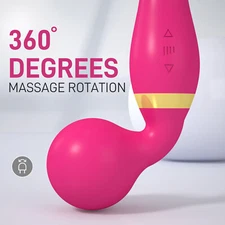 Silicone Double Head Big Full Body Massager Vibrator - 20 Speeds, Mute & Recharg