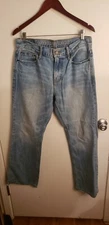 American Eagle Mens Light Wash Bootcut Jeans 34 x 31    23-16