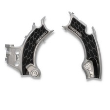 X-GRIP FRAME GUARDS SILVER/BLACK Honda CRF450RX CRF450R W.E. CRF450R CRF250R