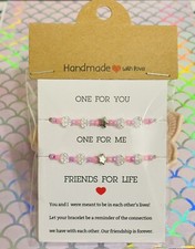 Handmade Friendship Bracelets One For You One For Me Friends For Life Stars Gift