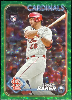 2024 Topps Series 1 Luken Baker RC Green Foil /499 #207 St. Louis Cardinals