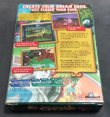 Zoo Tycoon 2 PC Game CD Rom 2004 Complete in Box - Picture 2 of 3