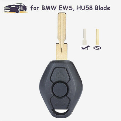 Remote Key Fob 3 Buttons HU58 Blade for BMW EWS E81 E46 E39 E63 E38 E83 E53 E36