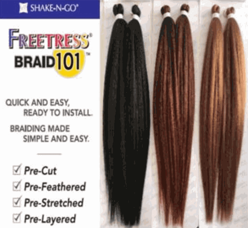 FREETRESS SYNTHETIC LONG YAKY STRAIGHT NATURAL LAYERED HAIR- BRAID 101-18-28'' - Picture 7 of 15