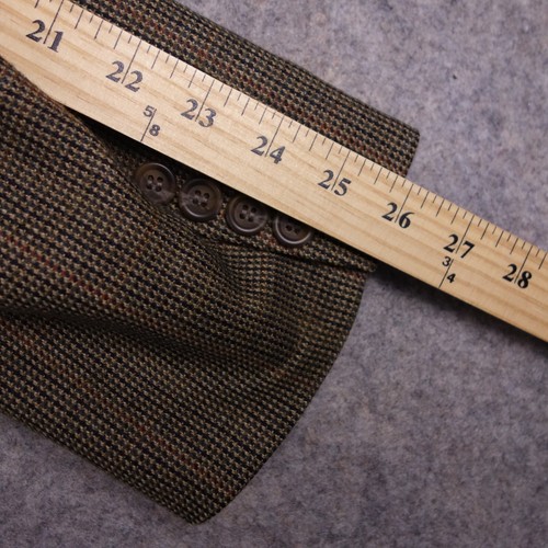 Chaps Ralph Lauren Blazer 48L Beige Plaid Wool Sport Coat Jacket CRL - Picture 13 of 14