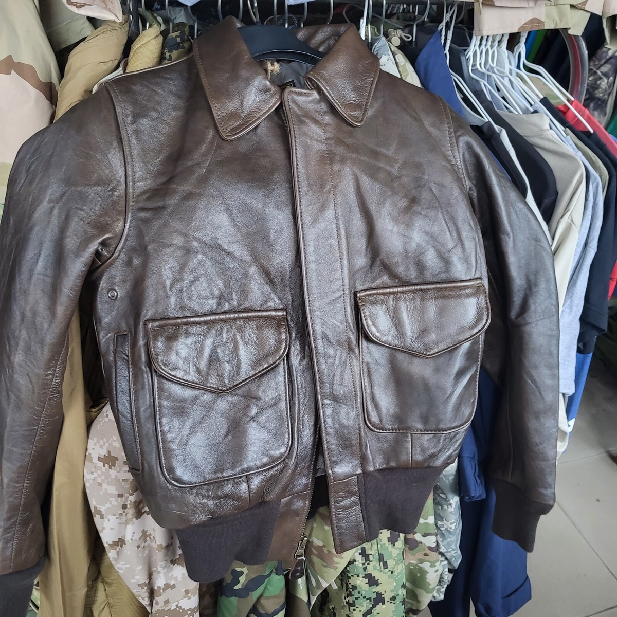 COCKPIT USA USAF 21st. Century A-2 Jacket Brown Made USA Sz 38 New