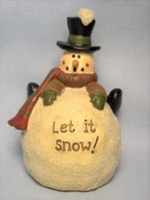 Blossom Bucket SUZI Skoglund Snowman Rolling A Snowball Figurine - Retired