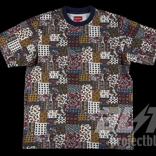 トップス 19ss Supreme Patchwork Zip Up Shirt L Supreme Patchwork Zip Up Shirt (SS19) - $178